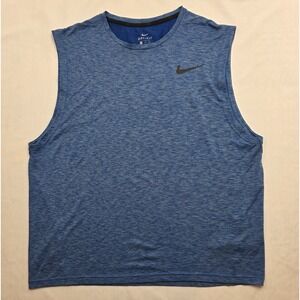 Nike Dri-Fit Men's Blue Sleeveless T-Shirt. Size XXL